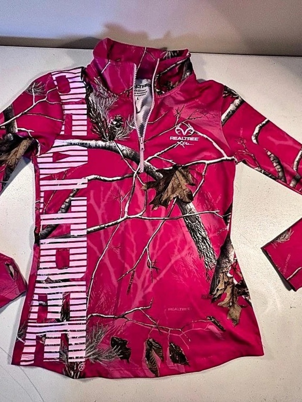 Realtree Women's Pink & Brown Camo Jacket Size Large